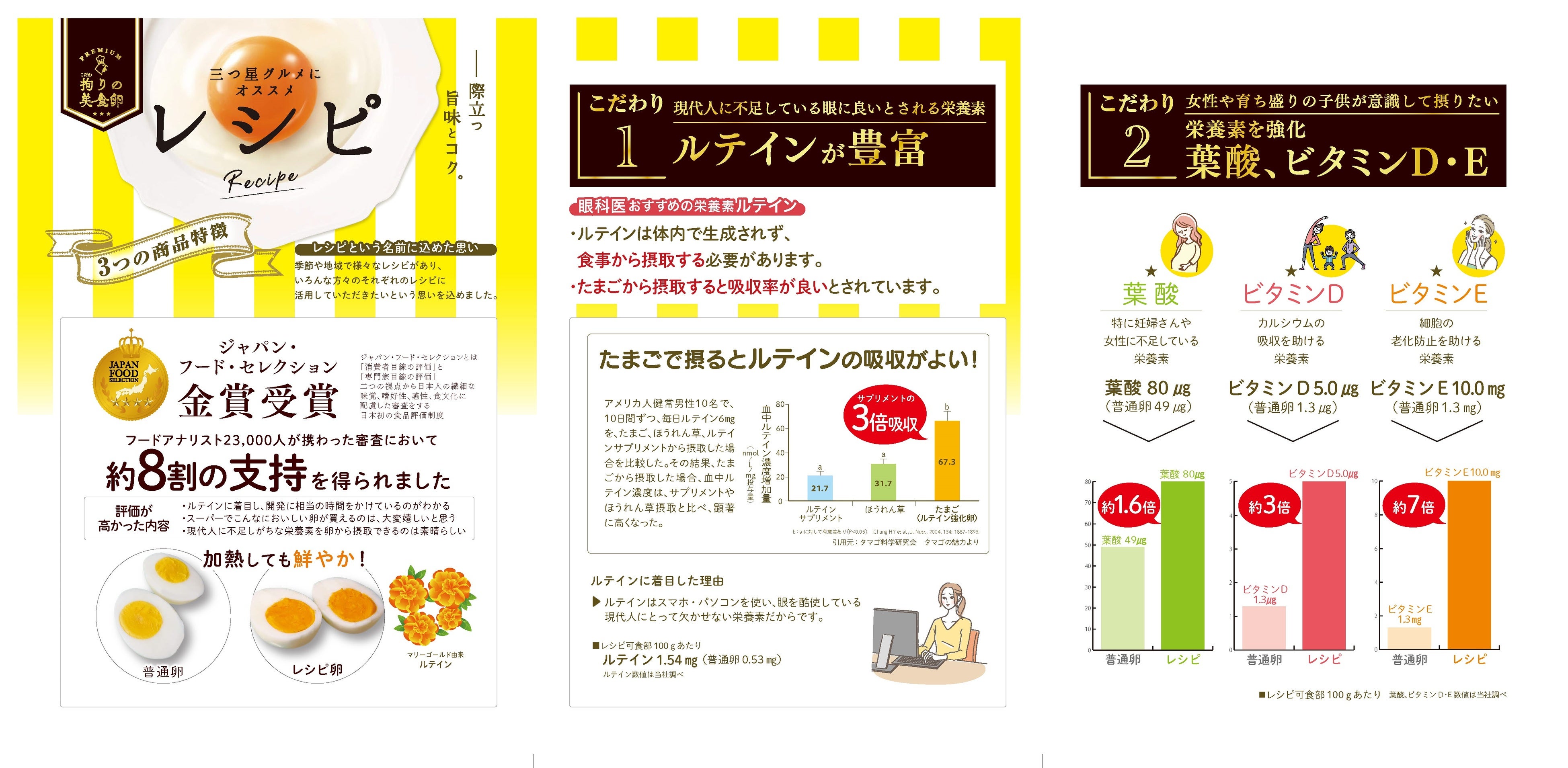 「レシピ 拘りの美食卵」のパンフレット