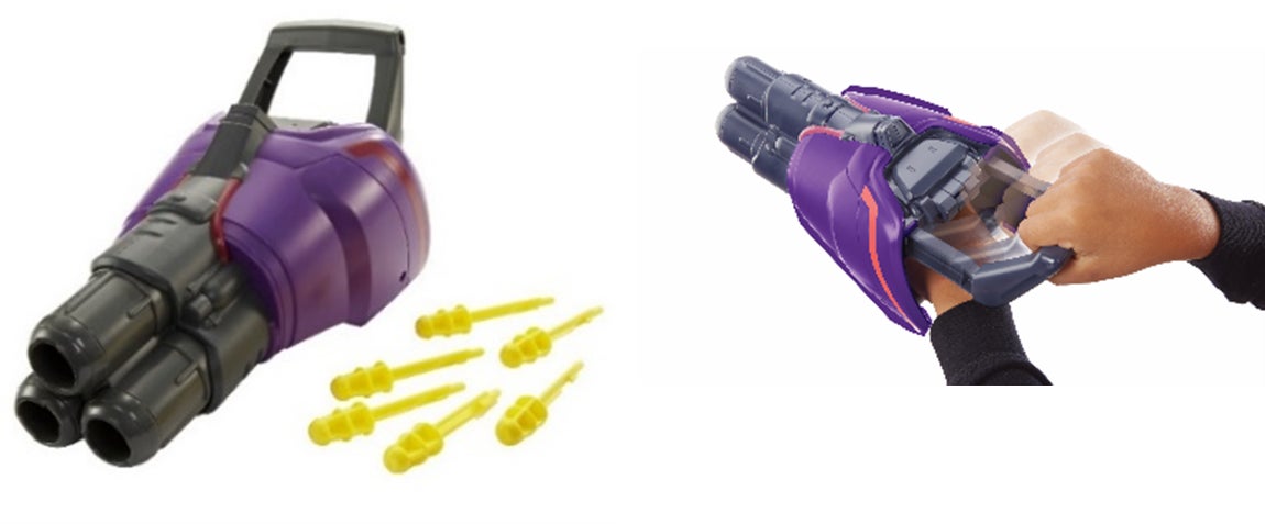ハンドルをひくと3つの ミサイルが発射!