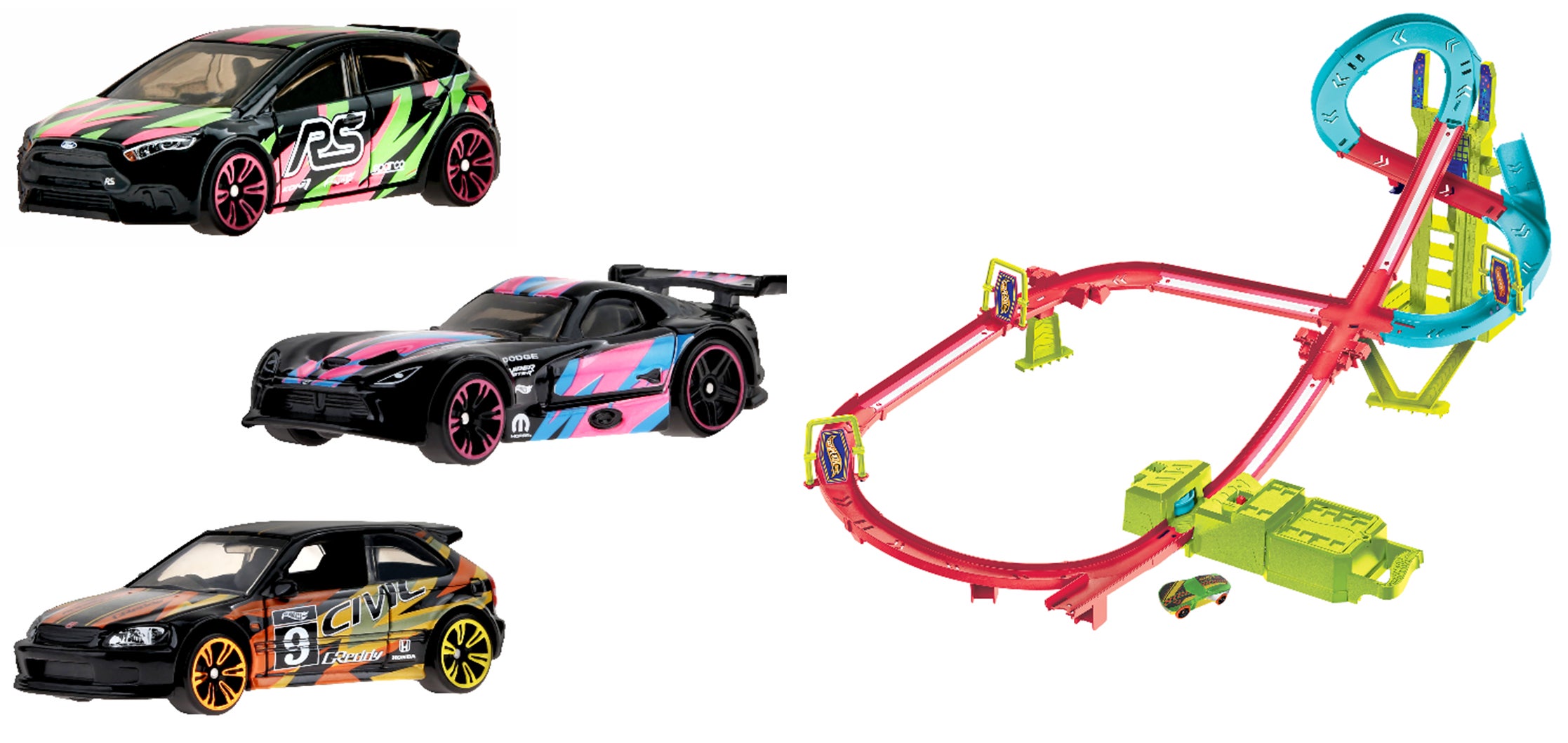 世界No.1のミニカーブランドHot Wheelsから、ボディに色鮮やかなネオン 世界No.1のミニカーブランドHot Wheelsから、ボディに色鮮やかなネオン