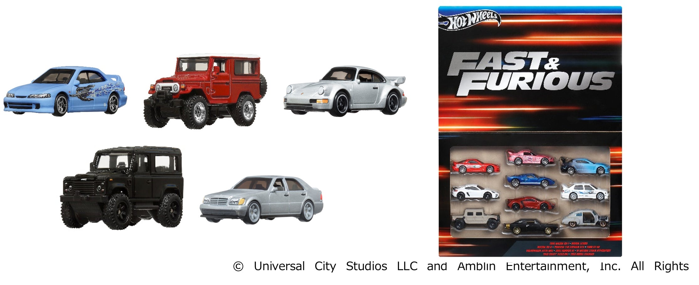 マテル ワイルドスピード ミニカー 世界No.1のミニカーブランドHot Wheelsより『ワイルド・スピード