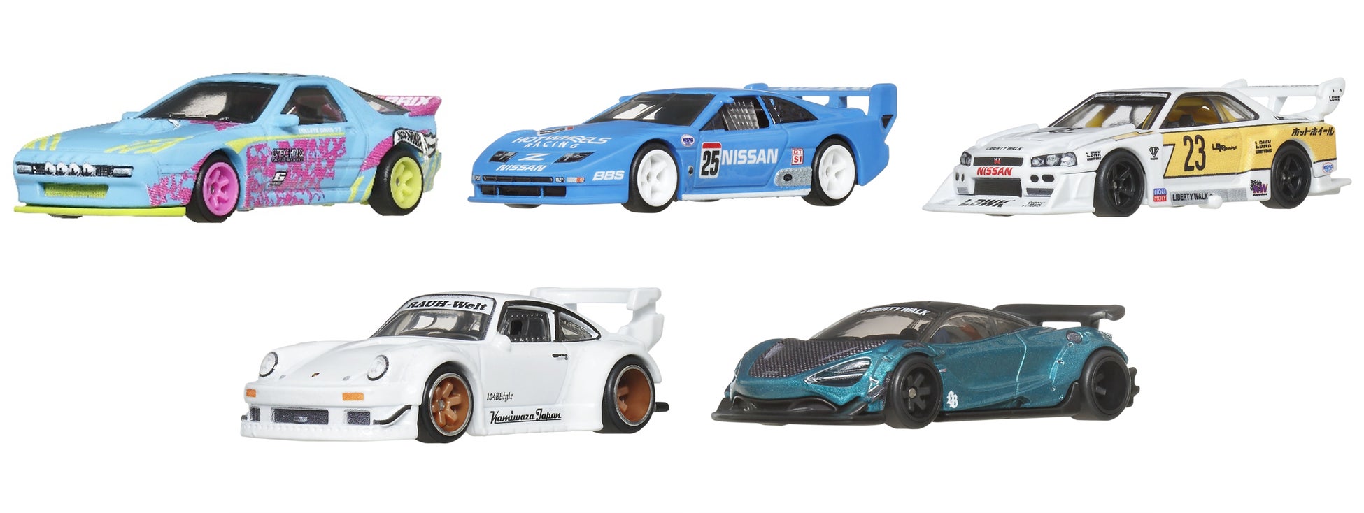 ホットウィール シルエット リバティ スカイライン RWB ポルシェ 10他 ホットウィール カーカルチャー シルエット」より実車さながらの