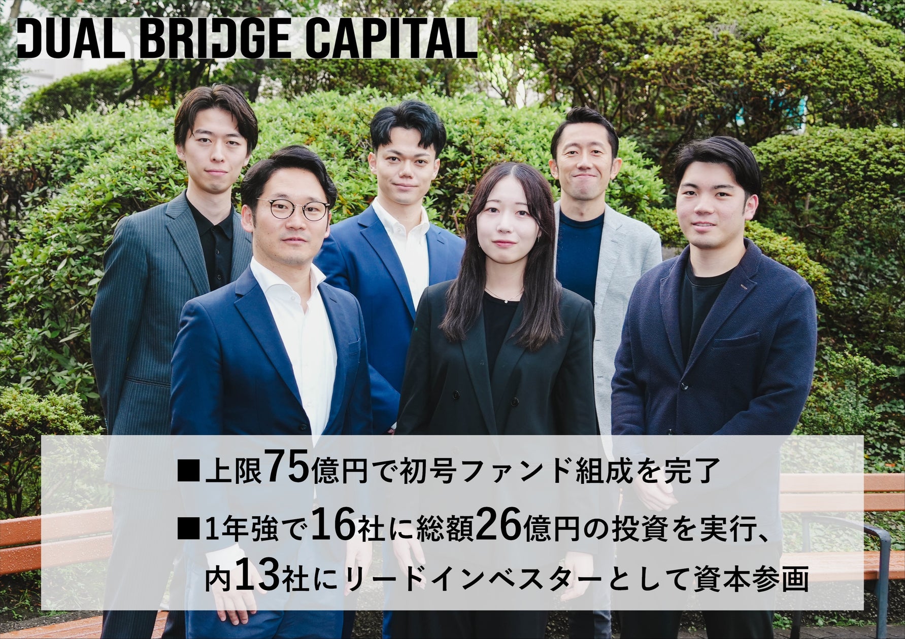 「世代や産業を代表する傑出した経営者の輩出」をミッションとするDual Bridge Capital、総額75億円での1号ファンド募集完了のお知らせ