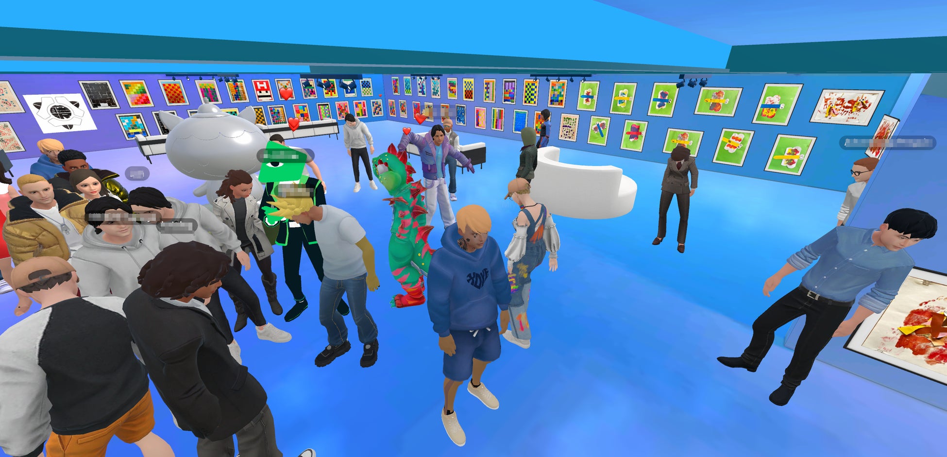 ▲メタバース会場の様子(作品展示)