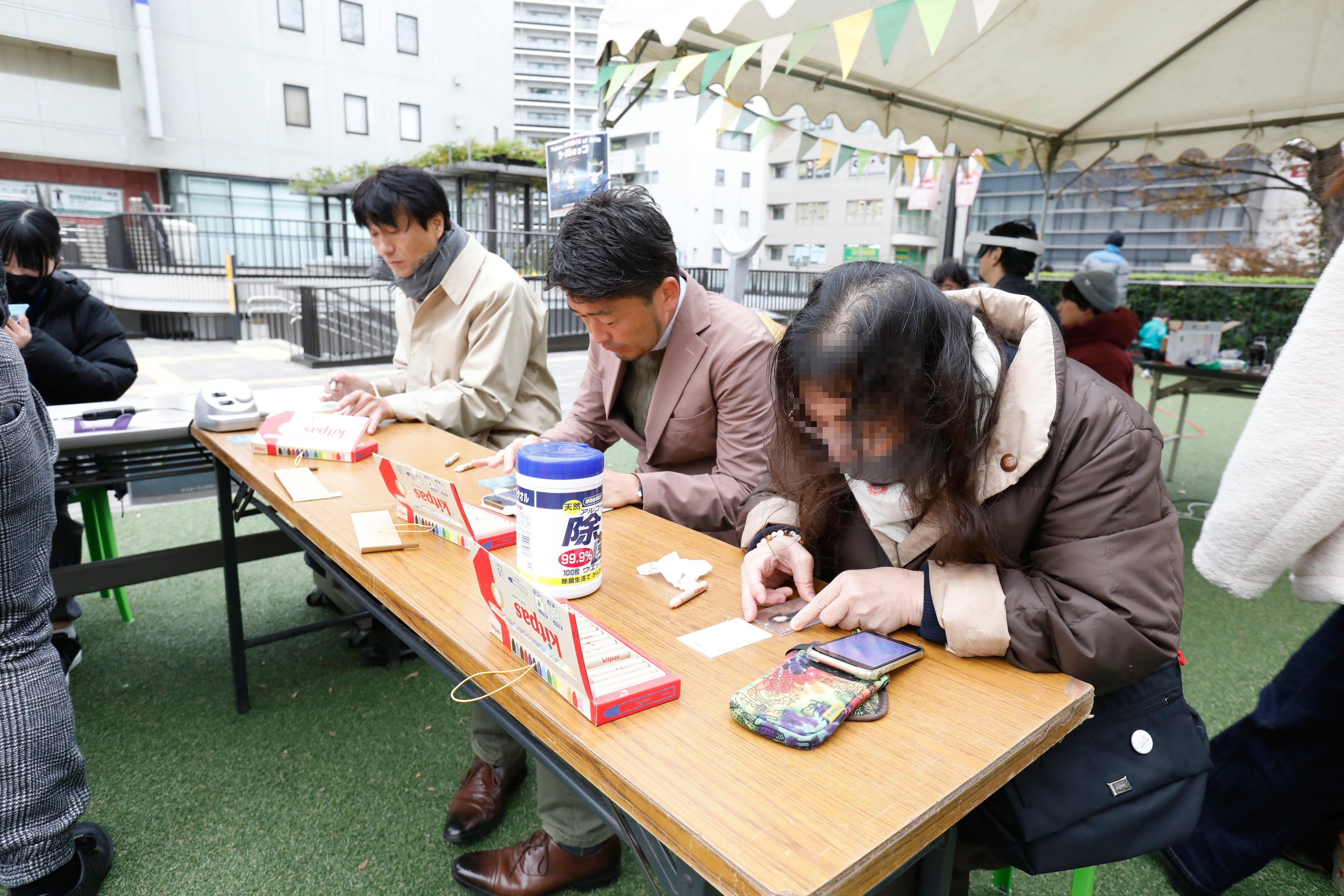 ▲サンパール広場の様子（アートWS）