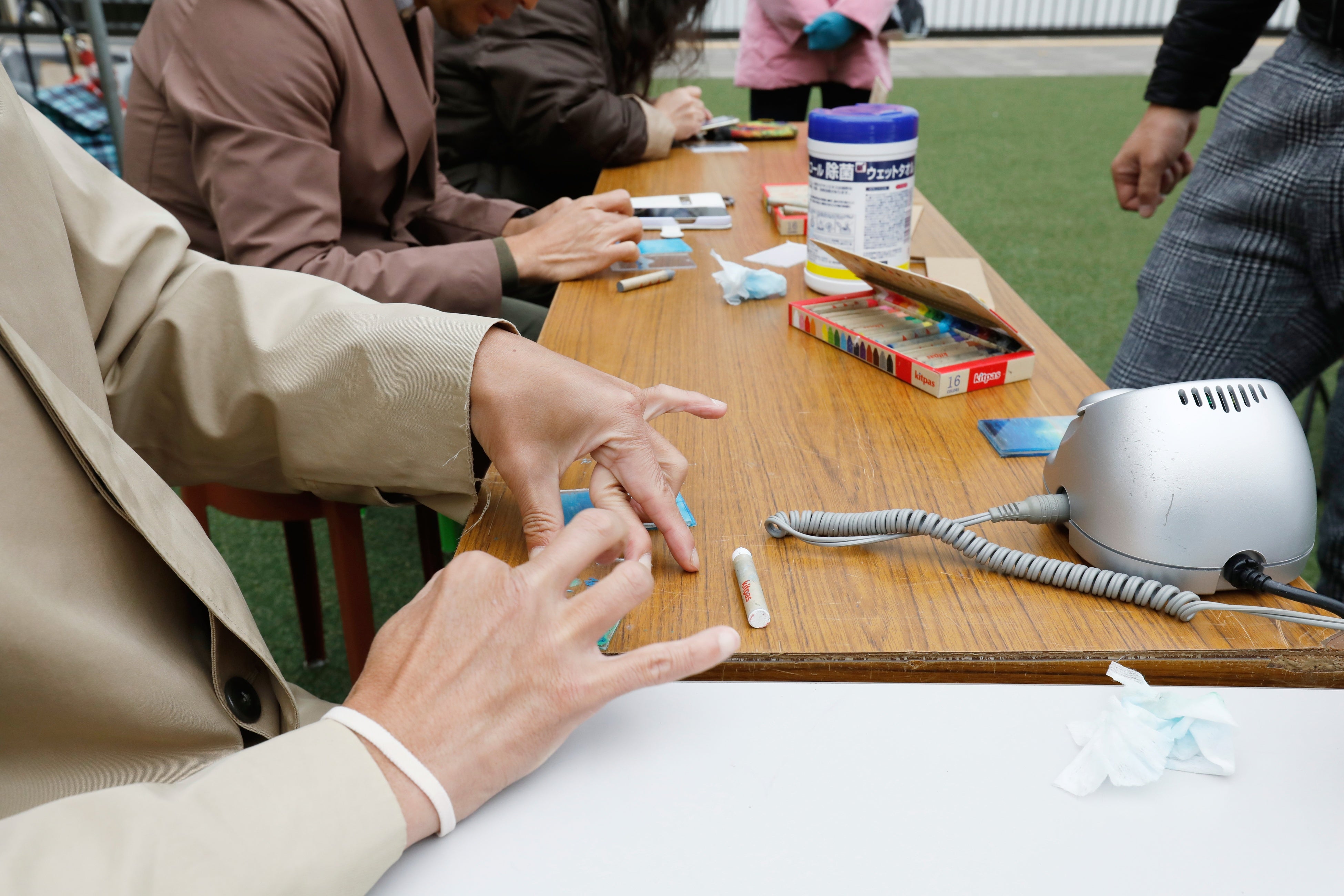 ▲サンパール広場の様子（アートWS）