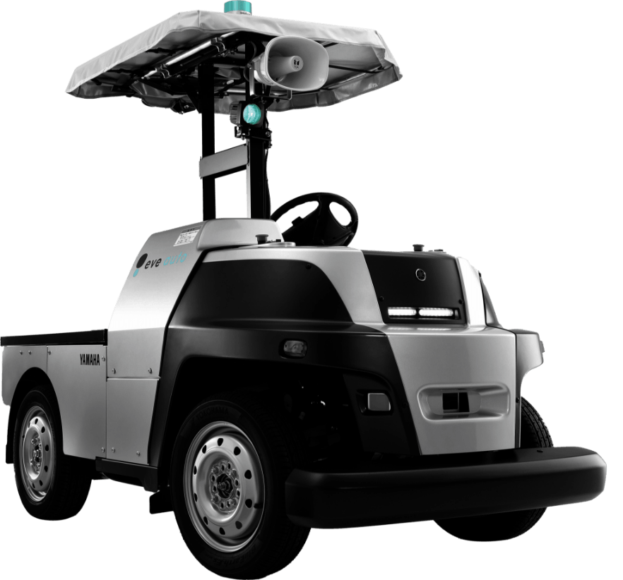 自動運転EVを活用した屋外対応の自動搬送ソリューション「eve auto」