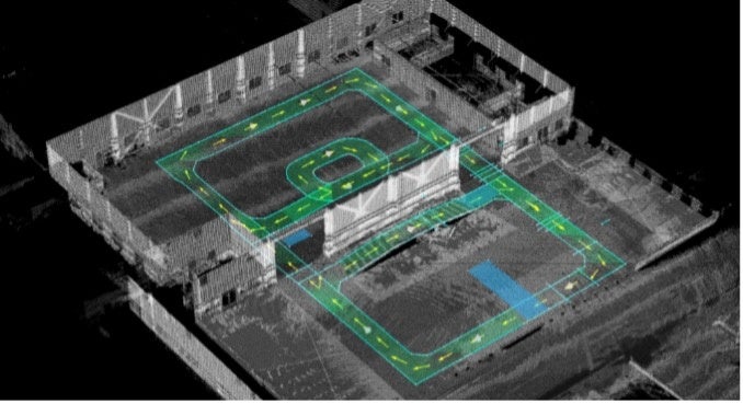 竜洋ショールームの自動運転地図