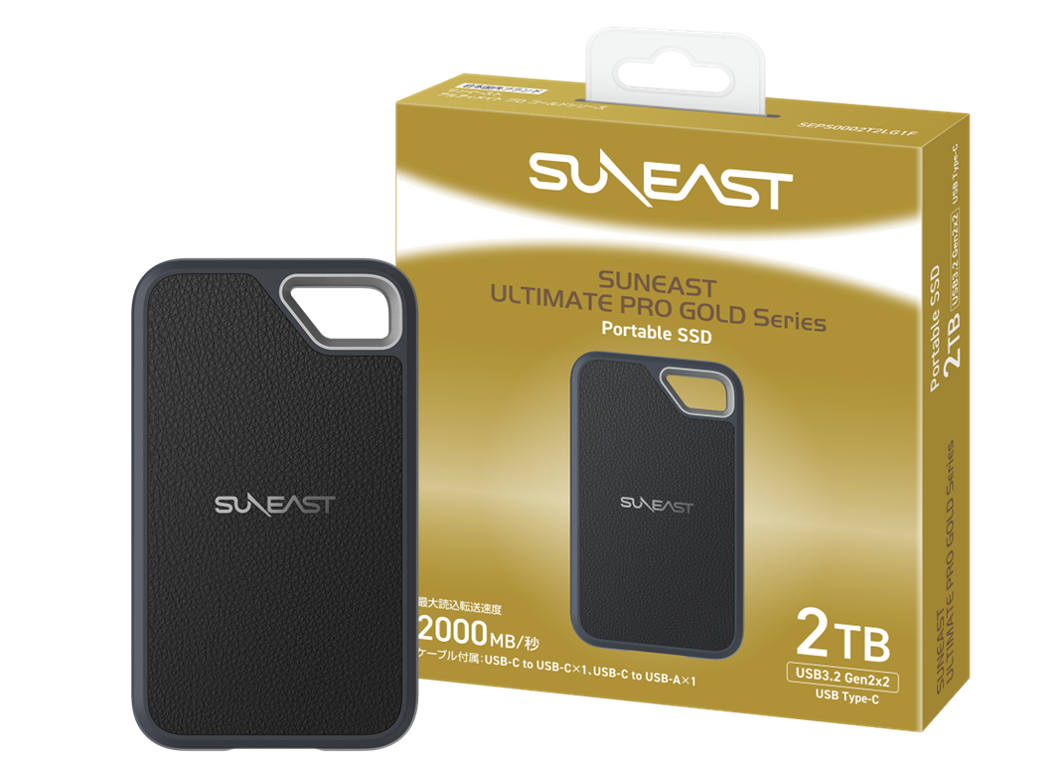 SUNEAST、USB 3.2 Gen2x2(20Gbps、最大読込速度2,000MB/s)接続の高速