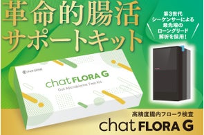 【腸活でもう迷わない】 新登場!革命的腸内フローラ検査キット「chatFLORA G」クラウドファンディング開始!第3世代・次世代シーケンサーにより腸内細菌の"解像度"が飛躍的に向上。