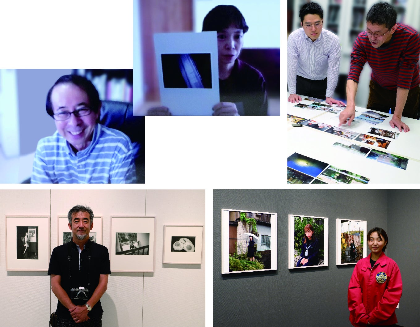 2019年レビュー開催後の個別アドバイス（オンライン・対面式）、2020年写真展開催時の様子