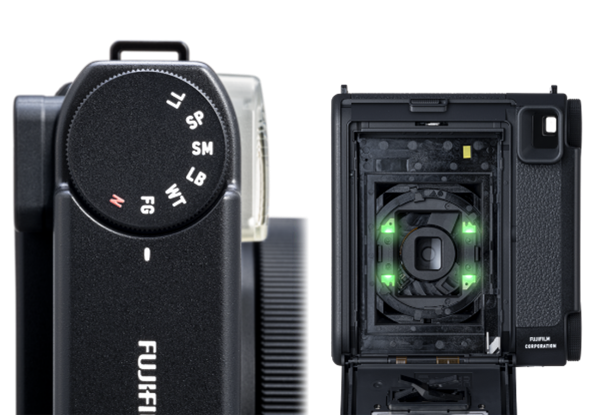 「カラーエフェクトダイヤル」と カメラ内部搭載のLED