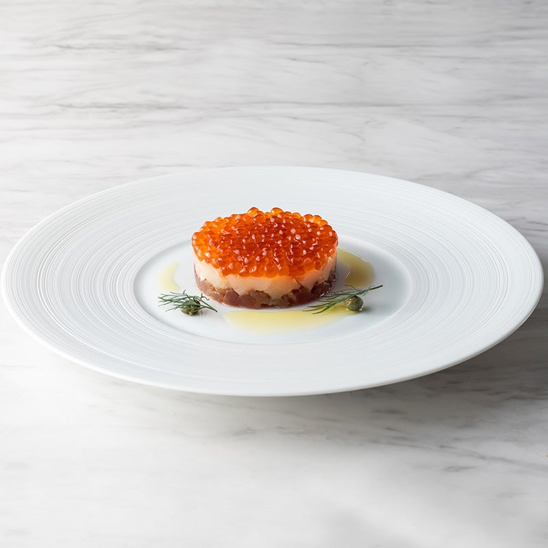 鮪と帆立のタルタル・イクラ添え