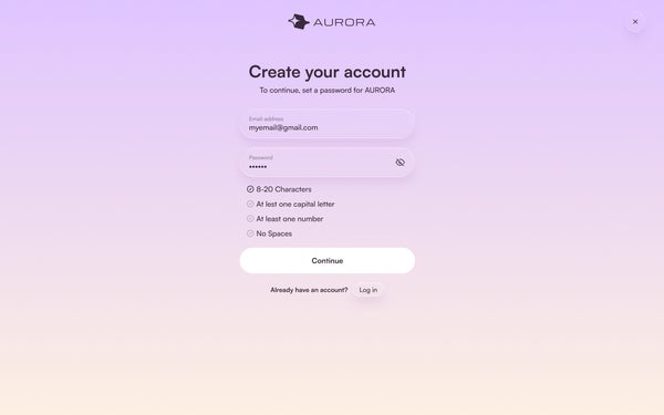 ユーザー登録画面
