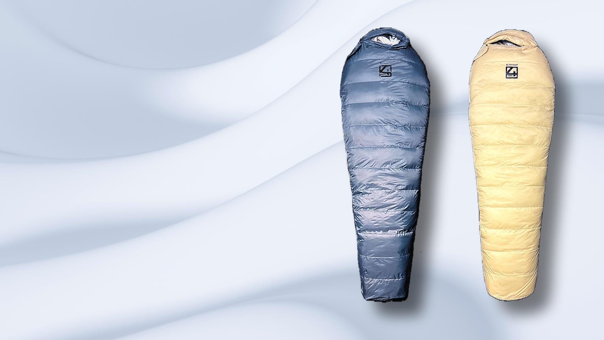 ALUGEL Sleeping Bag（左：スペース・グレー、右：サンド・カーキ）