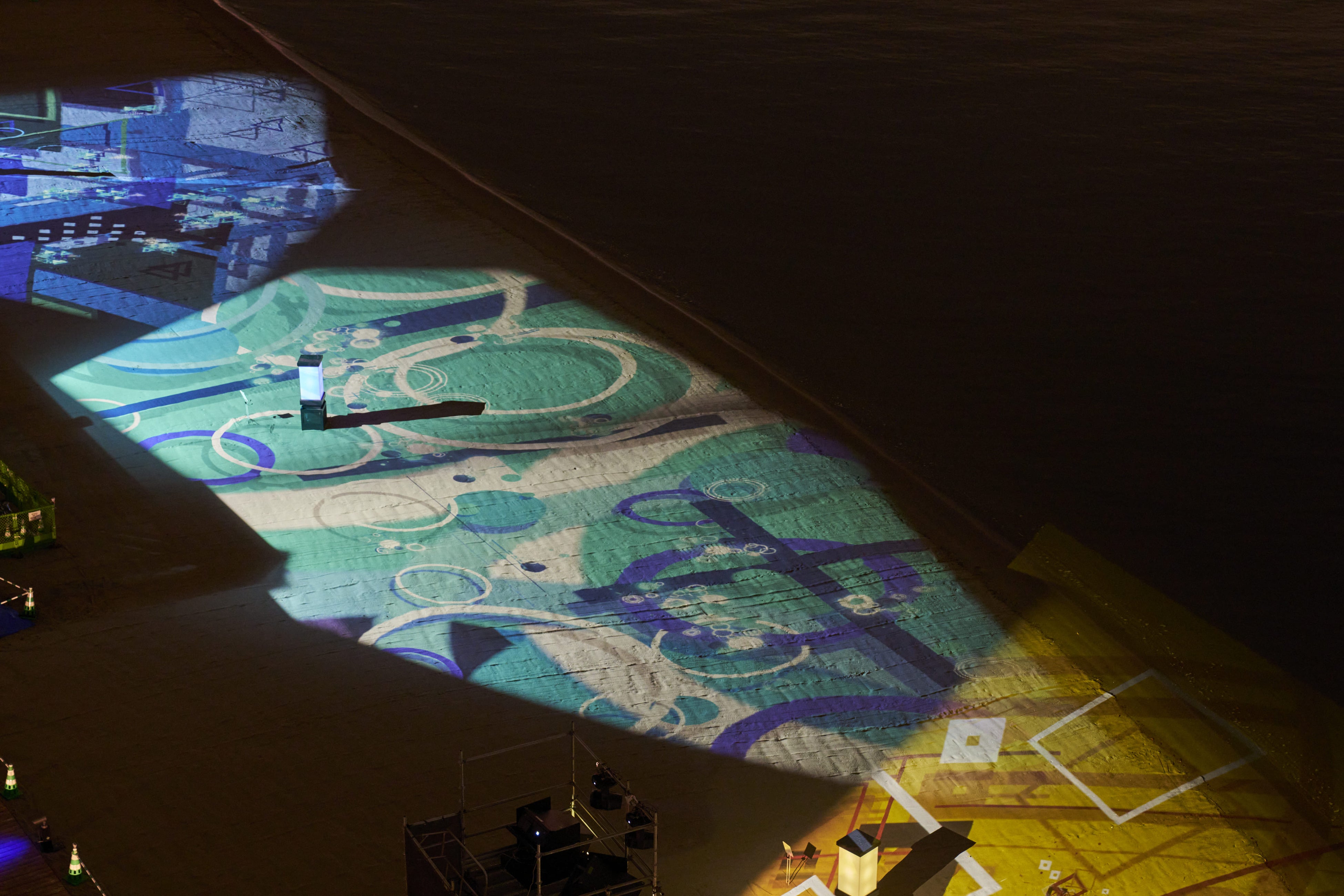 奥からVentus（風）・Aqua（水）・Tera（大地）エリア