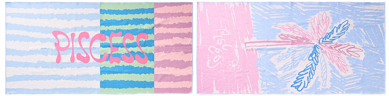 Palm Tree Beach Towel_Sky Blue
