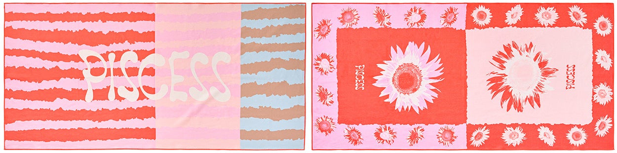 Sun Flower Beach Towel_Red