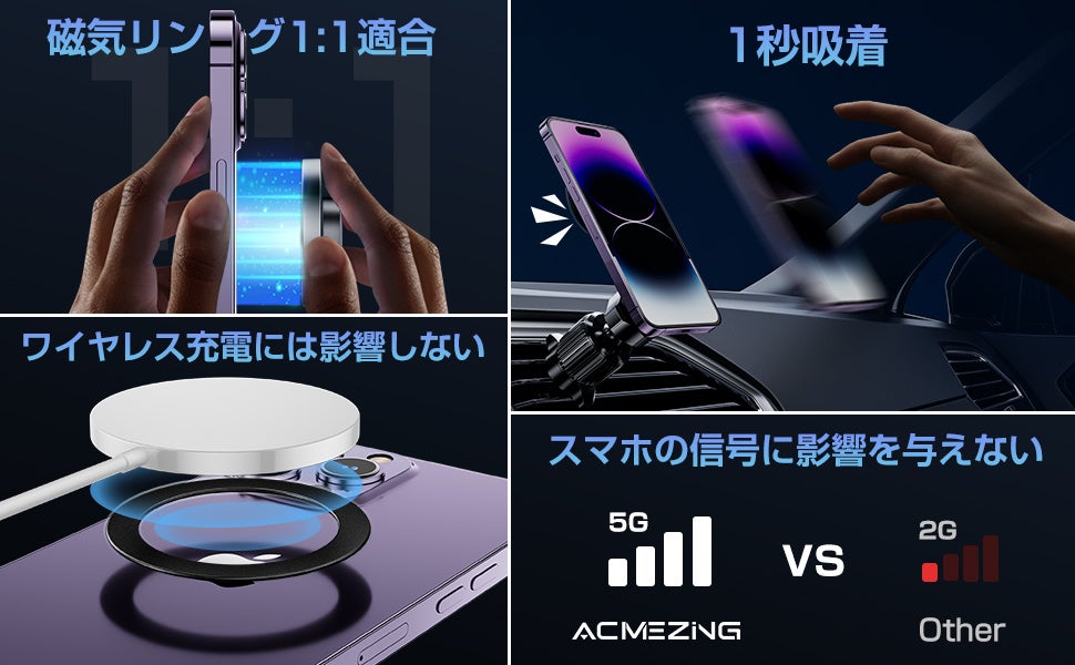 父の日大特価！ACMEZINGスマホホルダー車載マグネット、超お得