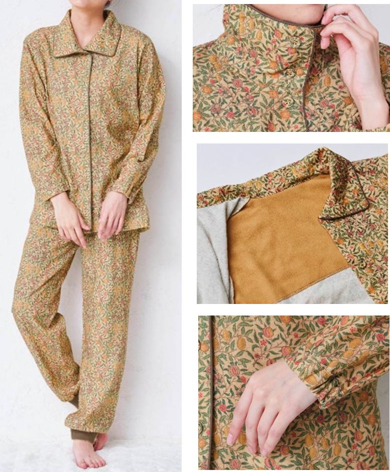 ウィリアムモリスキルト、パジャマ 楽天市場】ウィリアム・モリス【いちご泥棒】ニットキルト