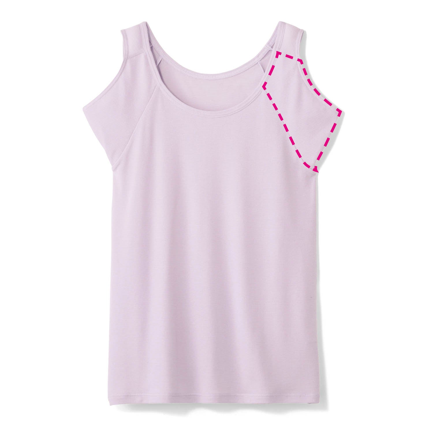 脇を広範囲にカバーする特大パッド