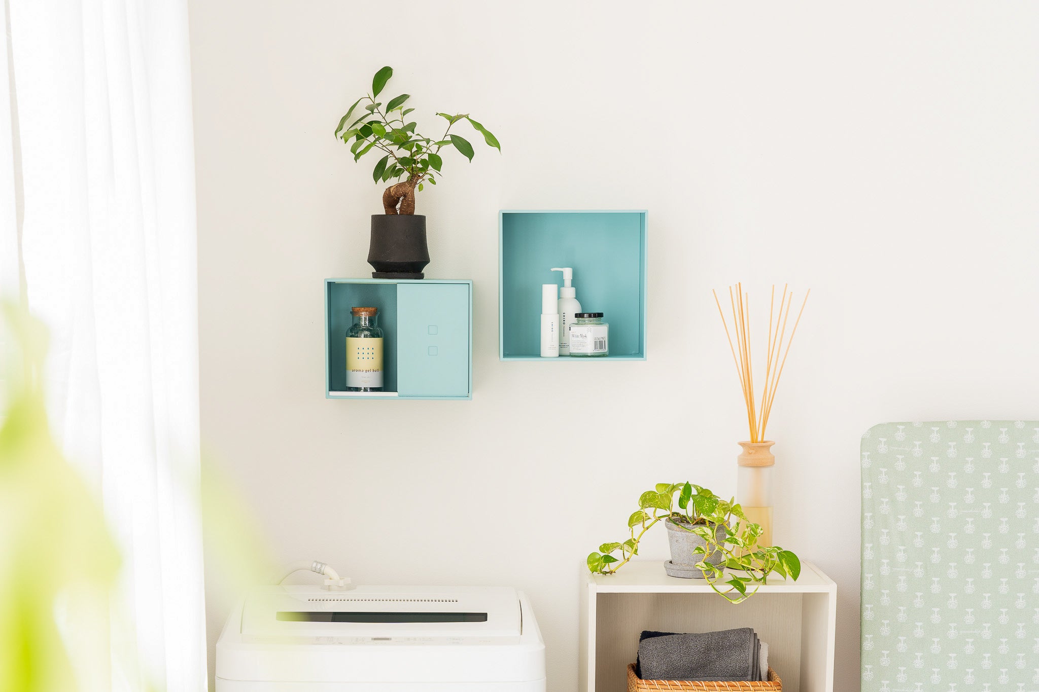 ランドリースペースの空いている壁に