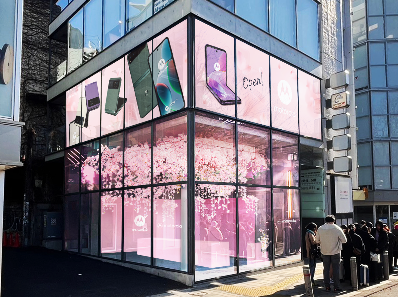 「motorola razr 40 sakura POP-UP」外観