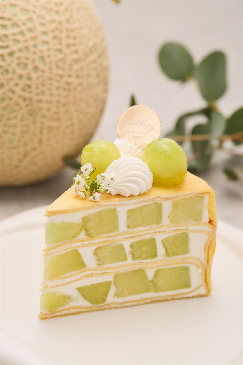 名古屋「Buttery Cafe」、フランス産発酵バター使用のメロンミルクレープを数量限定発売