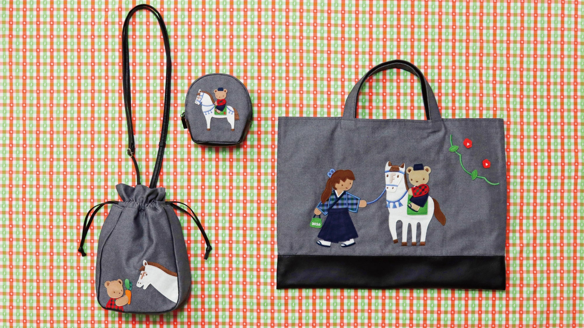 BEAMS JAPAN×familiar 2026年干支シリーズ 馬とクマちゃんが日本の伝統