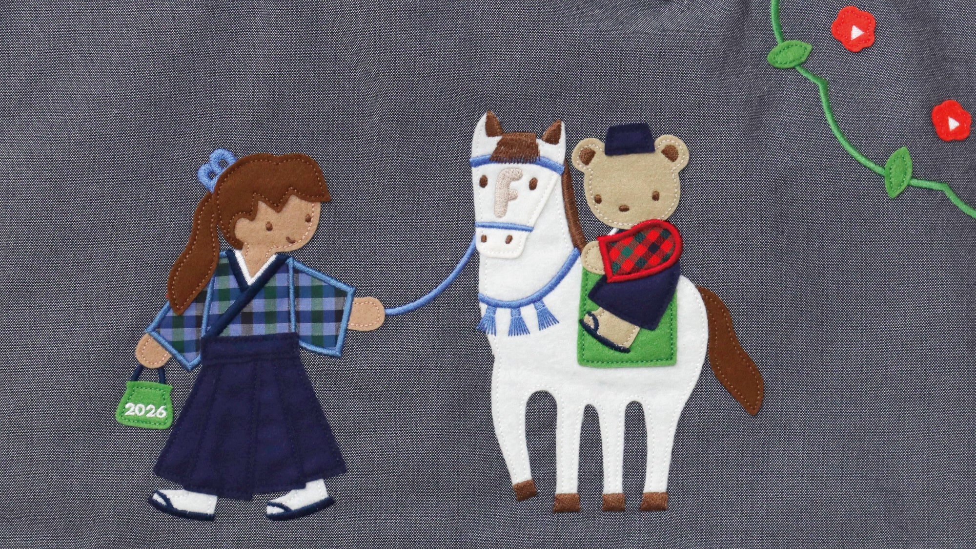 BEAMS JAPAN×familiar 2026年干支シリーズ 馬とクマちゃんが日本の伝統