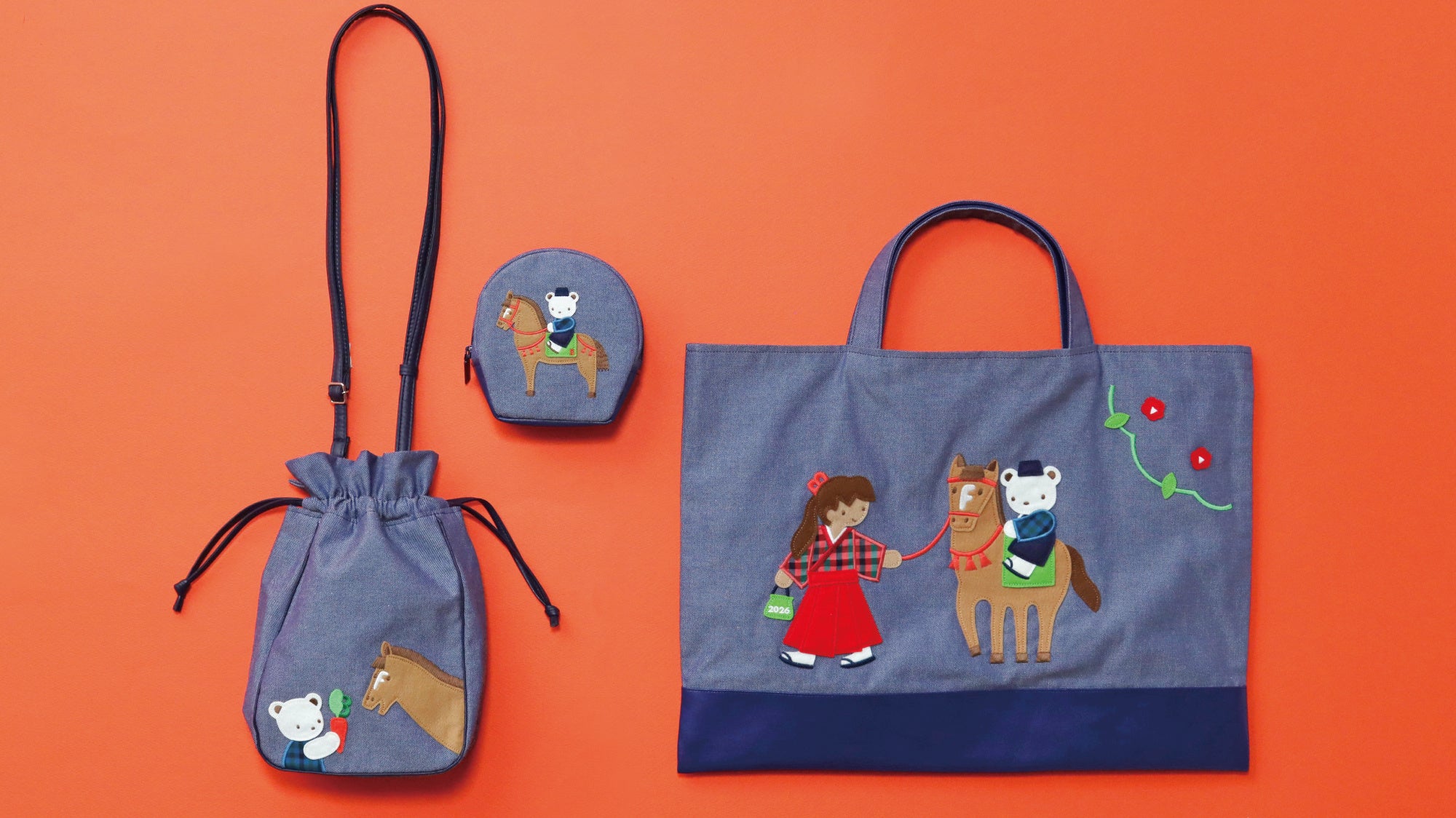 BEAMS JAPAN×familiar 2026年干支シリーズ 馬とクマちゃんが日本の伝統