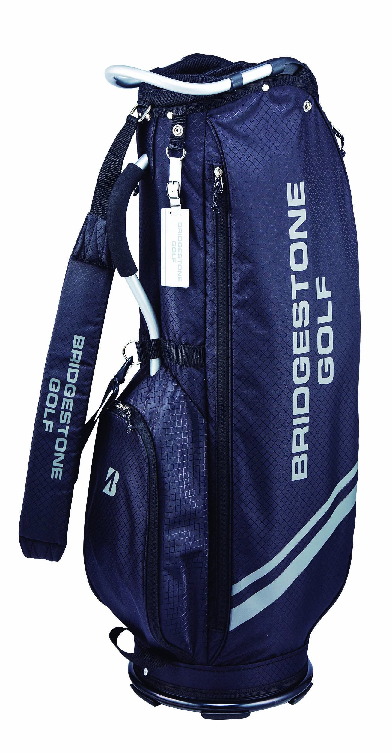 新品 未使用BRIDGESTONE ブリヂストン キャディバッグ 軽量 BRIDGESTONE (ブリヂストン) キャディバッグ ネイビー×ホワイト