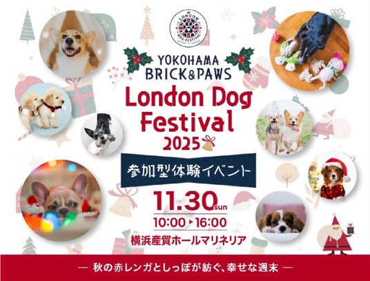 ”秋の赤レンガ”と”しっぽ”が紡ぐ、幸せな週末!『London Dog Festival YOKOHAMA BRICK & PAWS』11/30(日) 横浜産貿ホール マリネリア(屋内開催) ”秋の赤レンガ”と”しっぽ”が紡ぐ、幸せな週末!『London Dog Festival YOKOHAMA BRICK & PAWS』11/30(日) 横浜産貿ホール マリネリア(屋内開催)