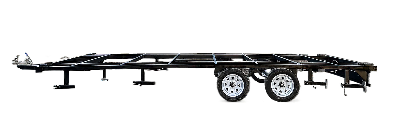 移動・設置が簡単、コンテナも載せられるオリジナルシャーシの発売を1