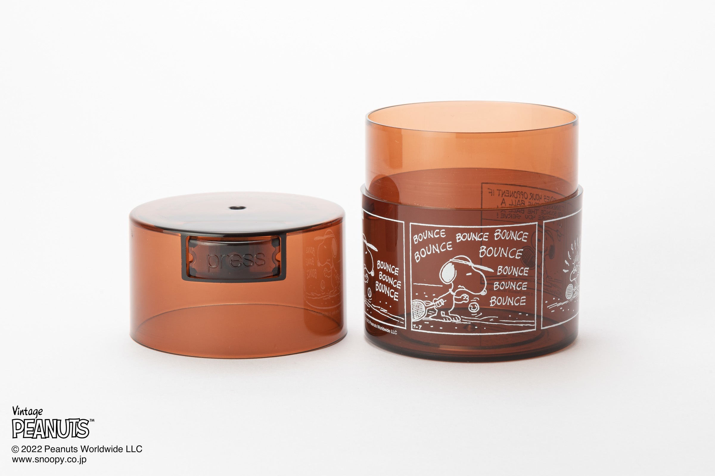 PEANUTS Tightvac コンテナ 0.29L クリアブラウン [Tennis]