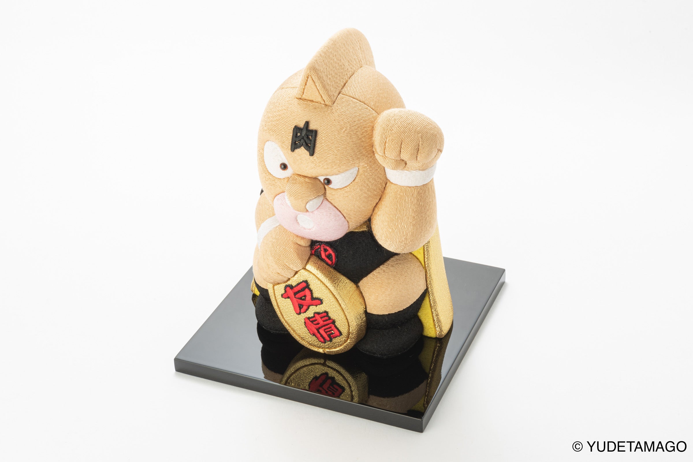 江戸木目込人形 キン肉マン [スグル招き猫 王族コスチュームver. ブラック／ゴールド]