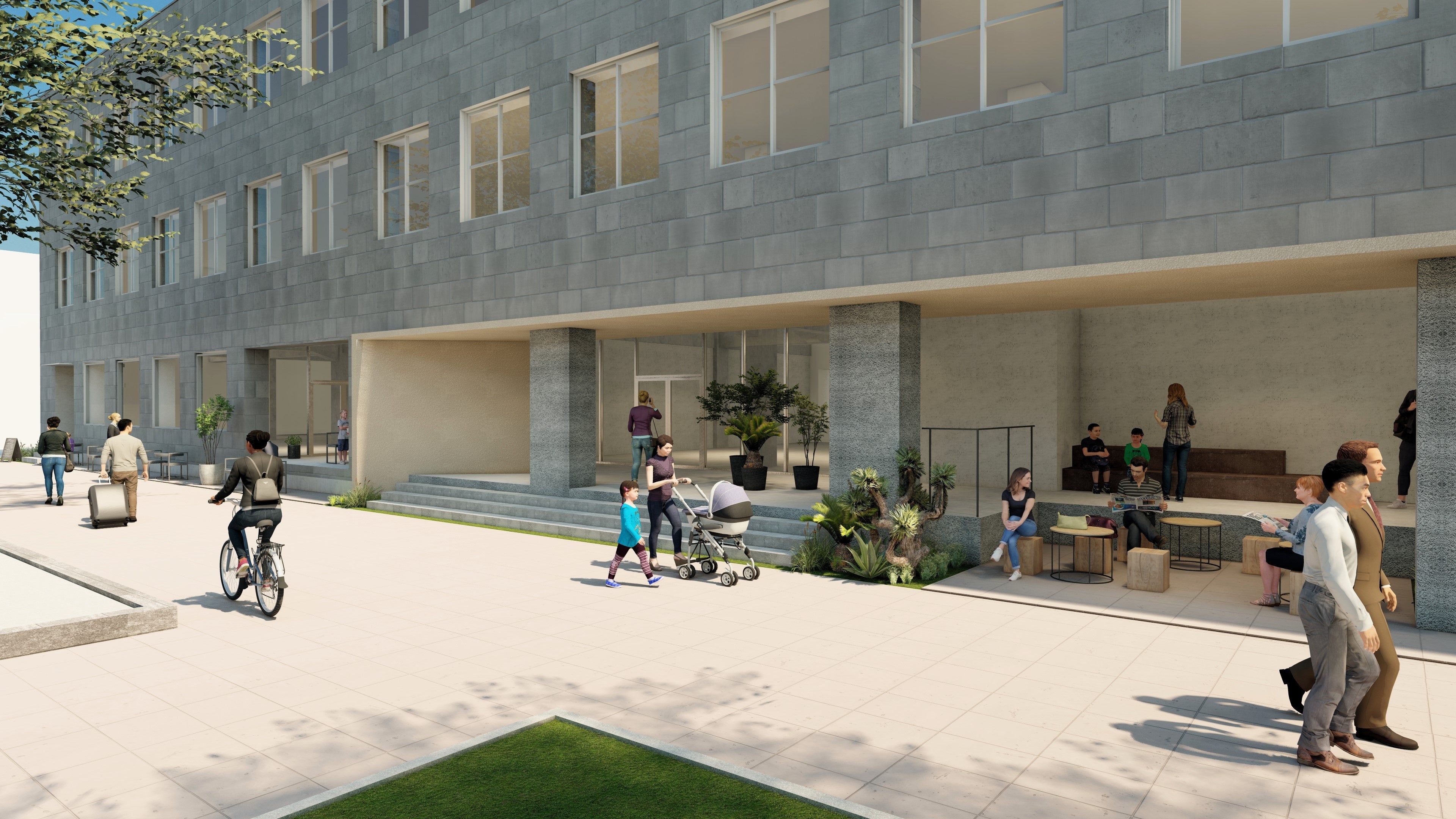 高千穂通りから見た北棟入口イメージ