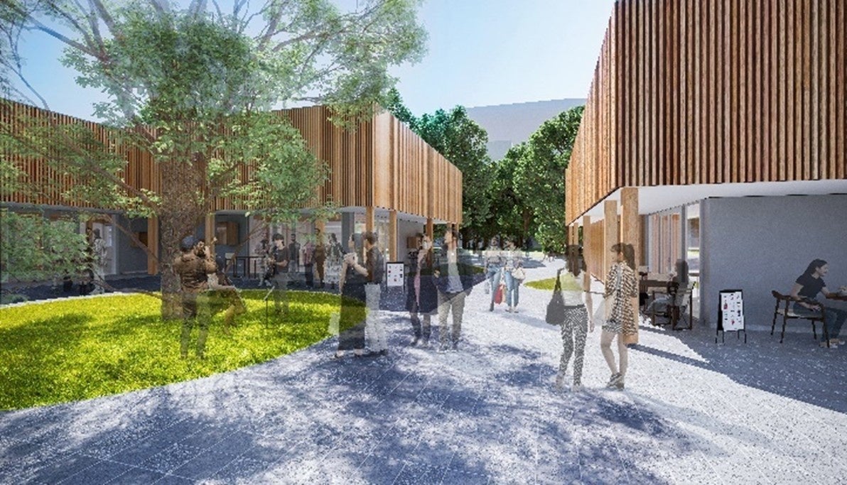 商業施設およびひろしまこみち（仮称）のイメージ