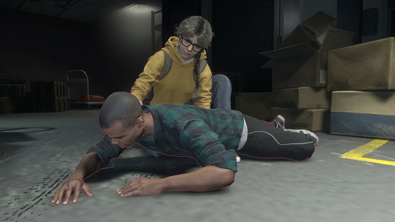 倒れた仲間を救出する。生き残る為には互いに助け合うことが重要だ