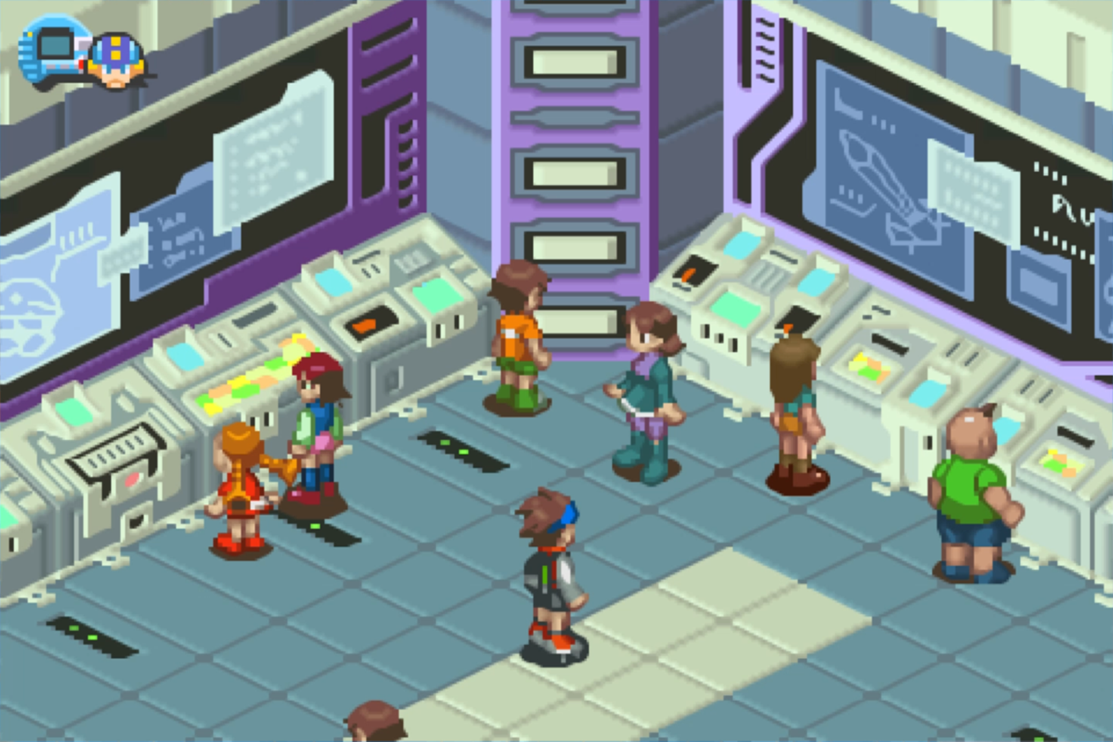 ウイルスバスティングの講習を受ける熱斗