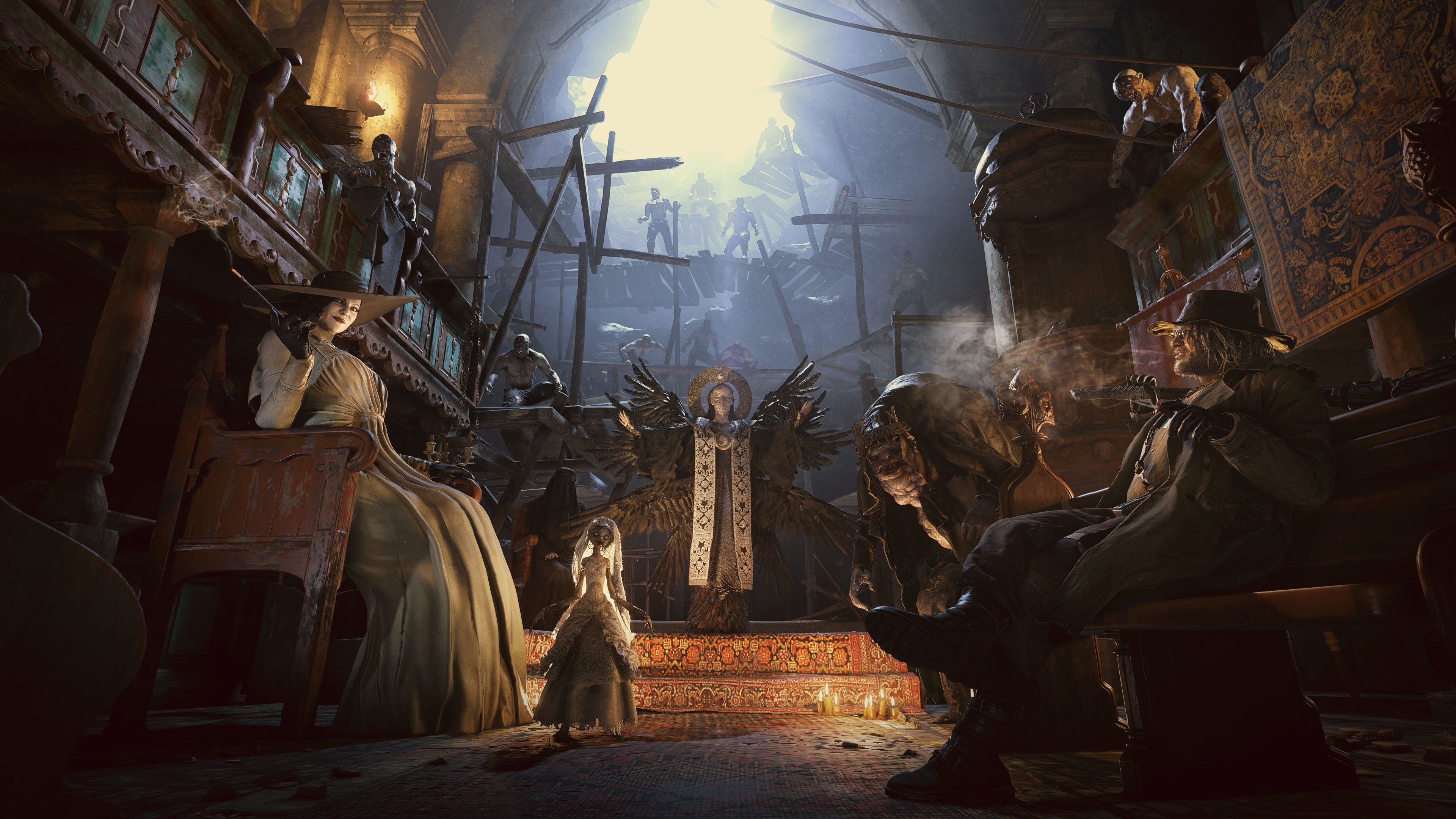 村を統べるマザー・ミランダと彼女に仕える四貴族。それぞれの個性を映したステージでイーサンを待ち受ける。