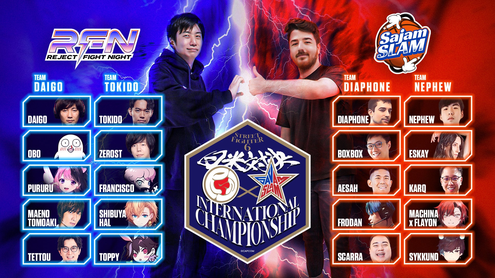 スト6日米対決!RFN×Sajam Slamでトップゲーマー激突!3/16新宿 スト6日米対決!RFN×Sajam Slamでトップゲーマー激突!3/16新宿
