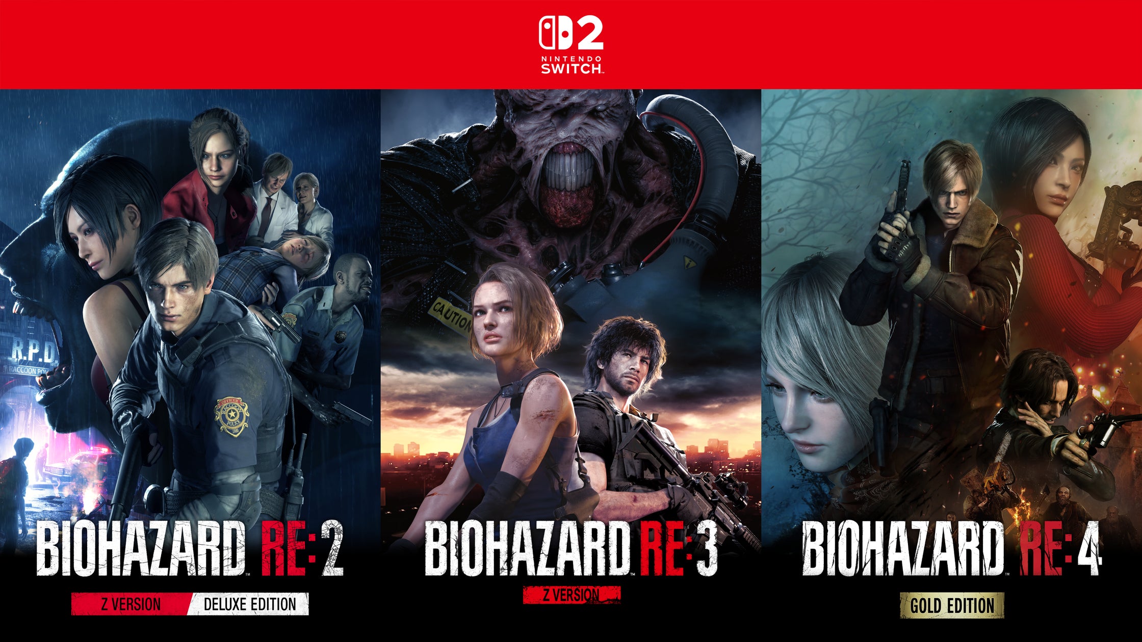 Switch 2に『バイオハザード RE:2, 3, 4』登場!シリーズ人気作が蘇る Switch 2に『バイオハザード RE:2, 3, 4』登場!シリーズ人気作が蘇る