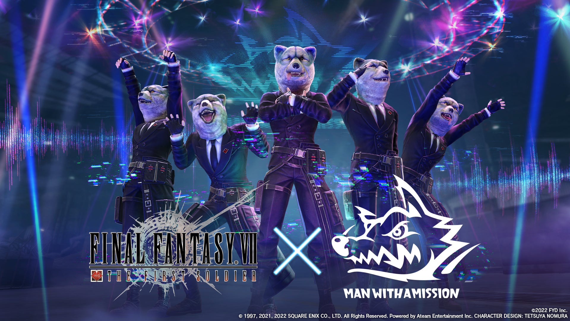 スマートデバイス向けバトルロイヤルアクションゲーム ファイナルファンタジーvii ザ ファーストソルジャー 人気ロックバンド Man With A Mission とコラボ開催 エイチームのプレスリリース スマートデバイス向けバトルロイヤルアクションゲーム ファイナルファンタジーvii ザ ファーストソルジャー 人気ロックバンド Man With A Mission とコラボ開催 エイチームのプレスリリース