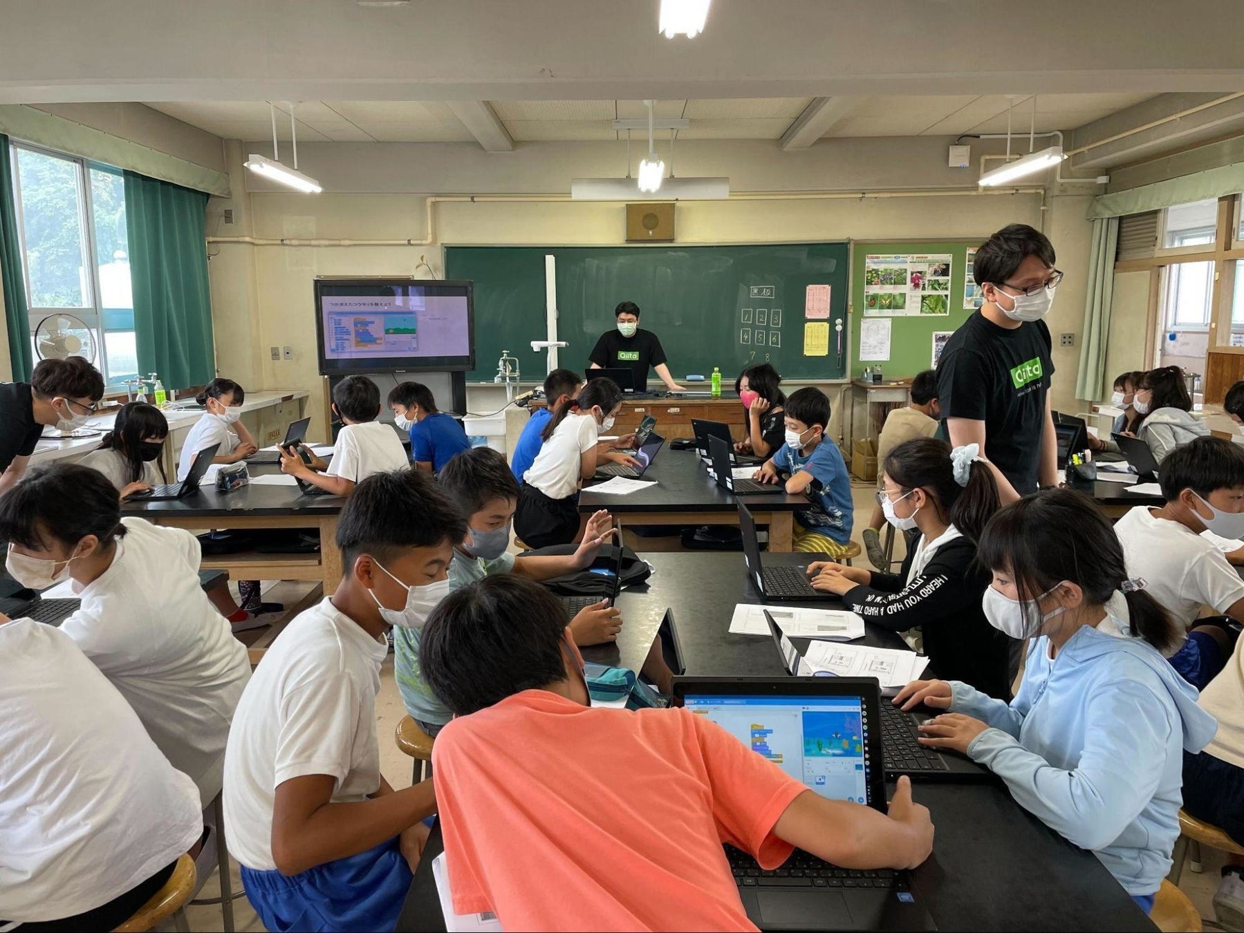 春日井市立西山小学校 愛知県 で プログラミング出張授業 を開催 日本最大級のエンジニアコミュニティ Qiita が小学生向けプログラミング教育を支援 エイチームのプレスリリース 春日井市立西山小学校 愛知県 で プログラミング出張授業 を開催 日本最大級のエンジニアコミュニティ Qiita が小学生向けプログラミング教育を支援 エイチームのプレスリリース