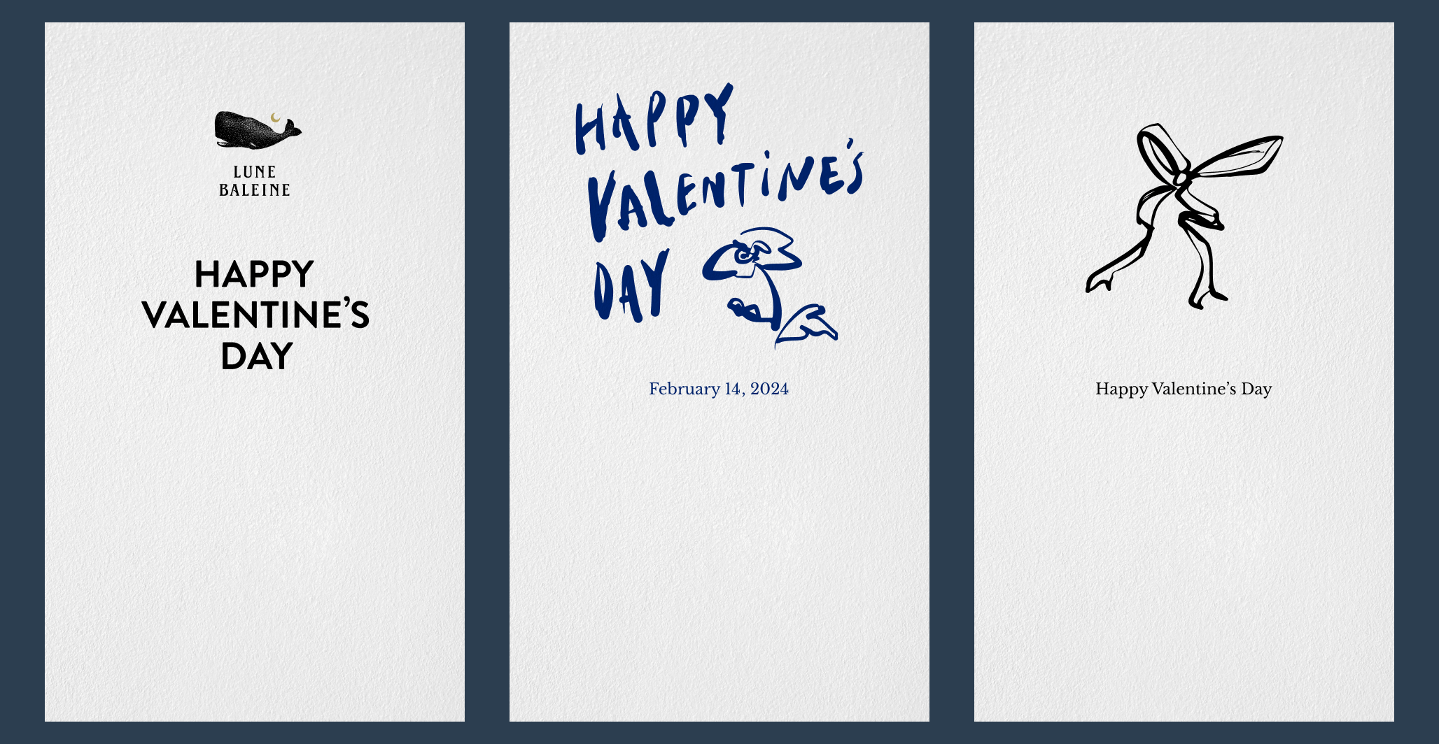 バレンタイン限定メッセージカードデザイン