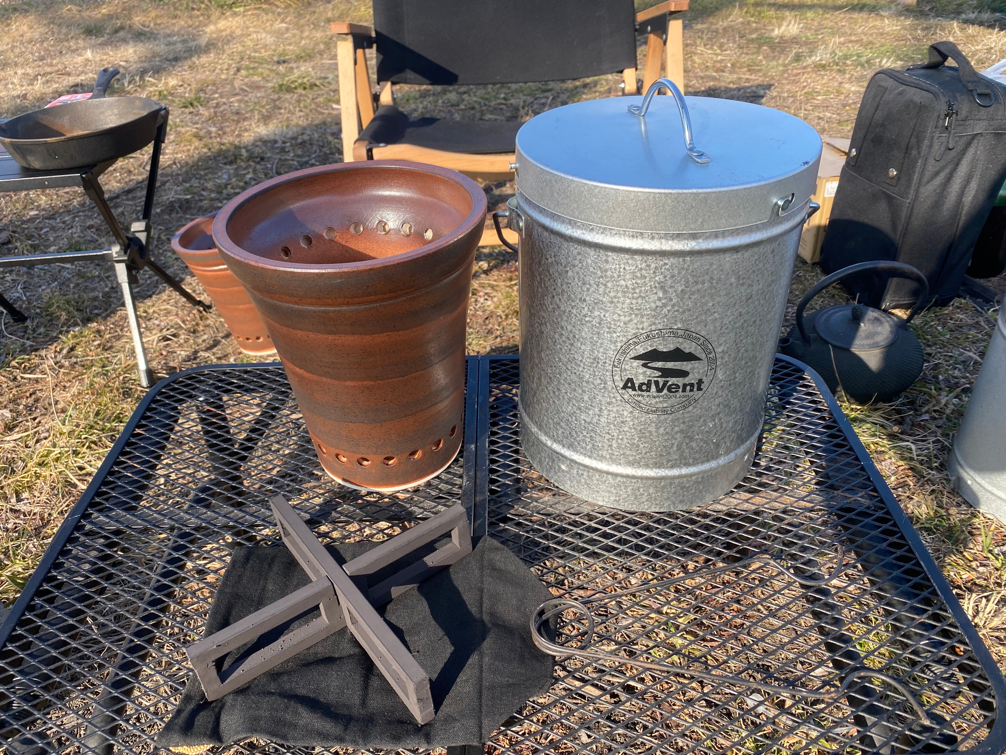 テーブルの上での焼き物も可能