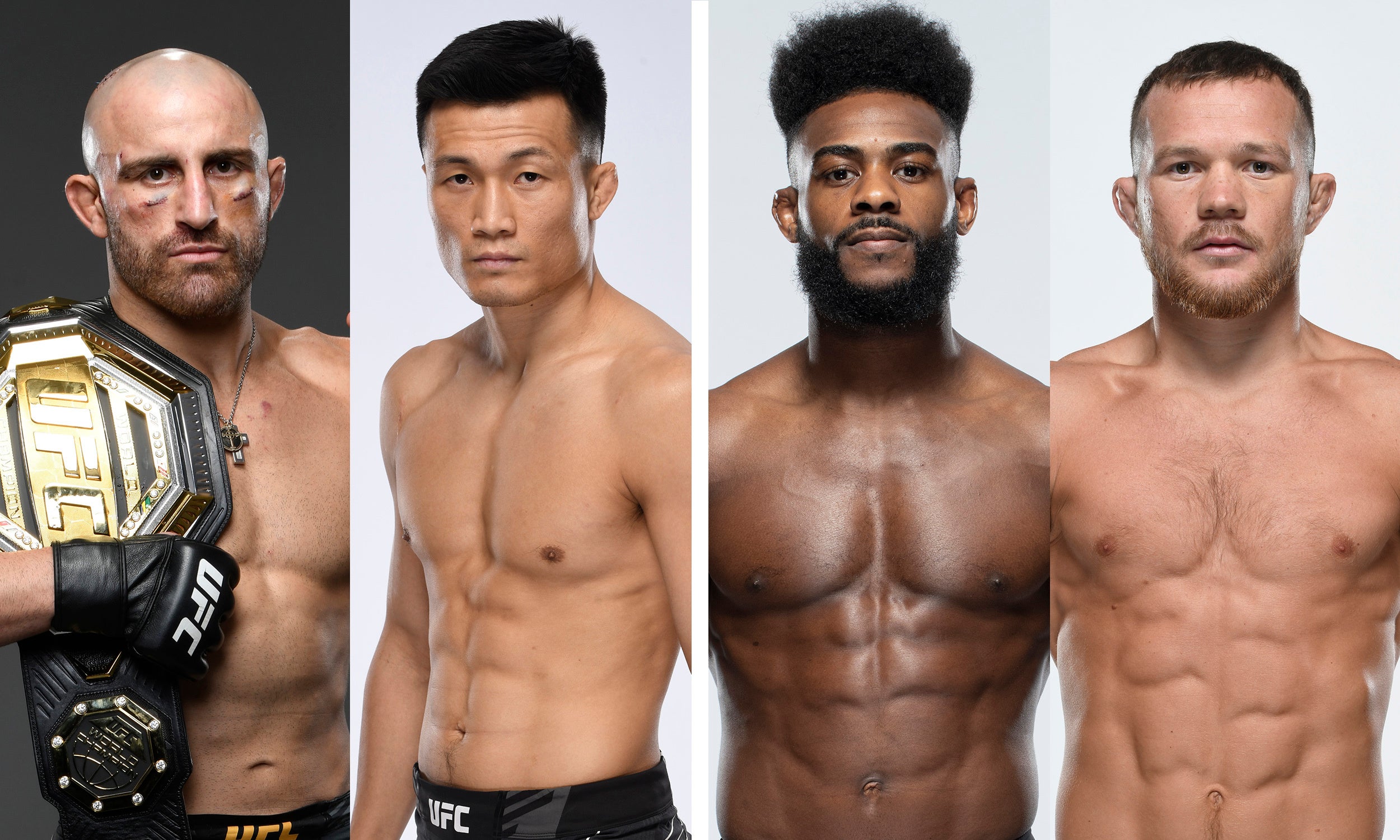 （写真左より）アレクサンダー・ヴォルカノフスキー、ジョン・チャンソン、アルジャメイン・スターリング、ピョートル・ヤン／Getty Images