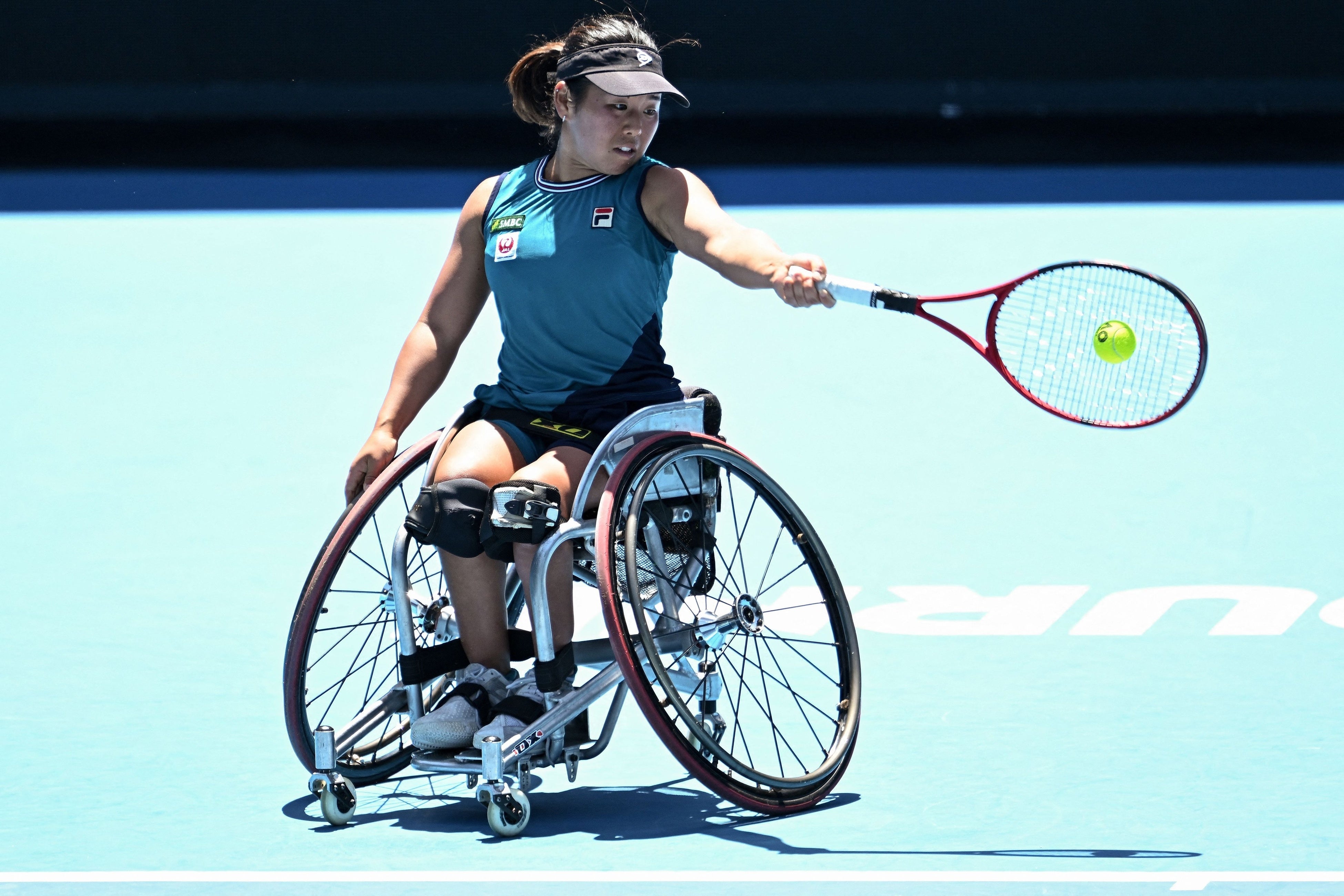 決勝進出を決めた上地結衣　写真：AFP／アフロ