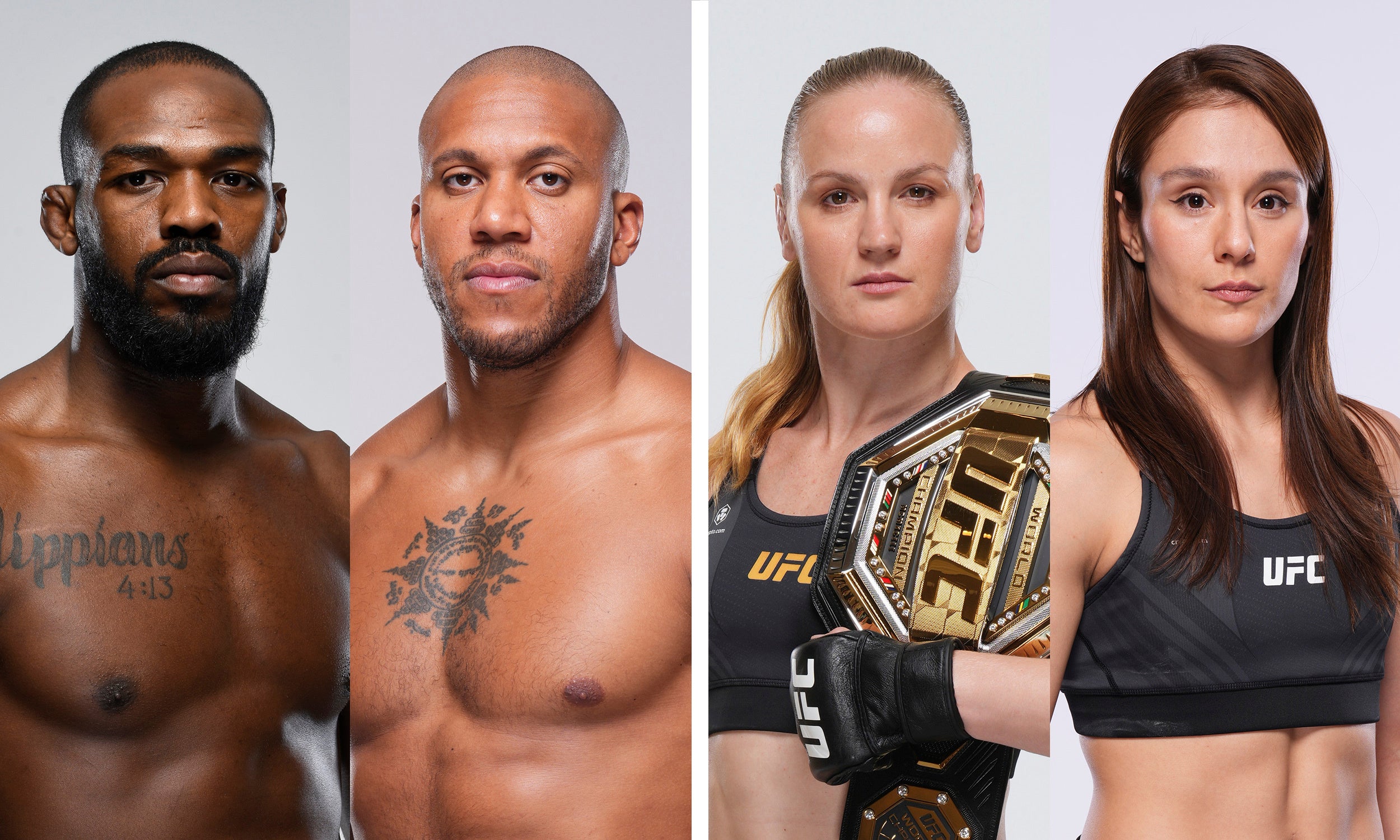 （写真左より）ジョン・ジョーンズ、シリル・ガーン、ヴァレンティーナ・シェフチェンコ、アレクサ・グラッソ／Getty Images