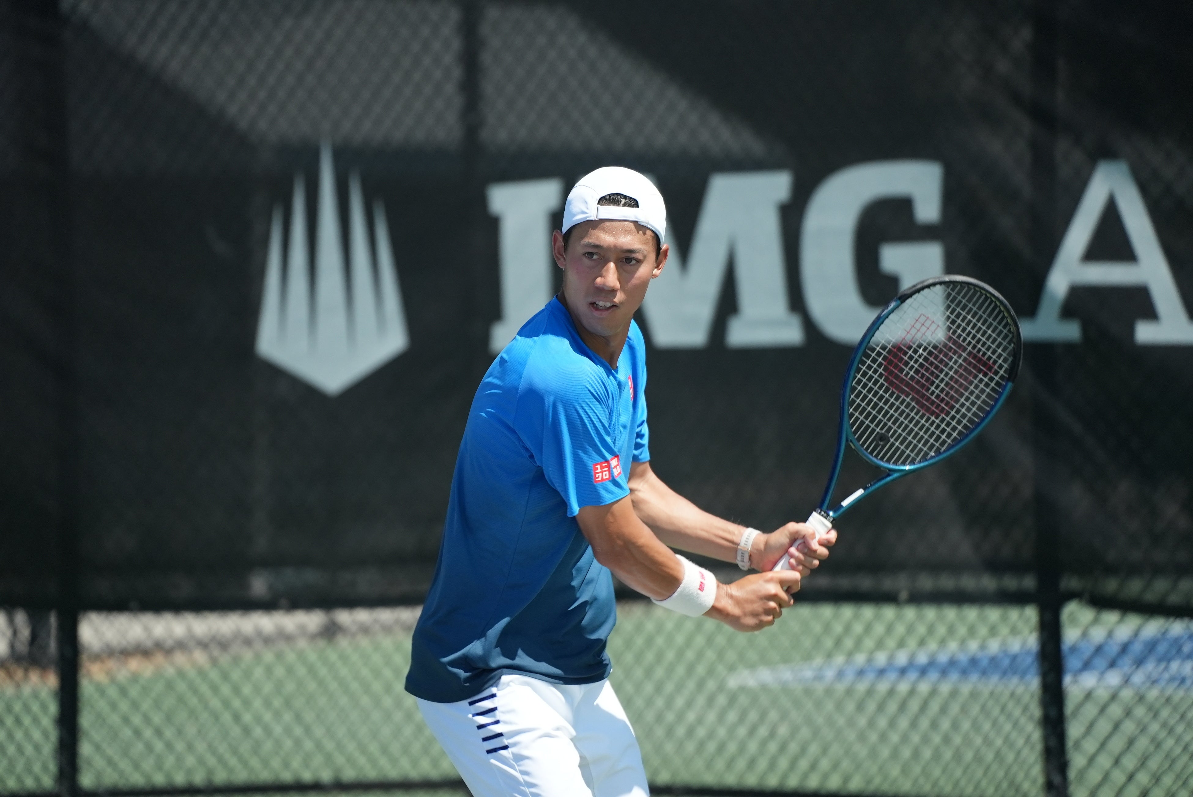 復帰へ向けて練習に励む錦織